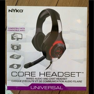 NYKO universal Over ear core headset. ✨NIB✨. Red and black.